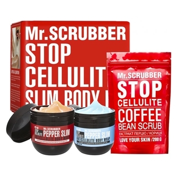 Антицеллюлитный набор Mr.Scrubber Hot & Cold + Скраб (250 г+250 г+200 г) (4820200331218) - Pampik