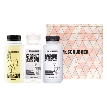Подарочный набор Mr.Scrubber Увлажнение и восстановление с кокосовым маслом (250 мл+250 мл+250 мл) (4820200376431) - Pampik