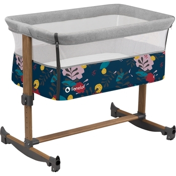 Ліжечко приставне Lionelo Leonie Blue Navy, синій - Pampik