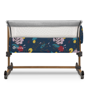 Ліжечко приставне Lionelo Leonie Blue Navy, синій - Pampik - 8