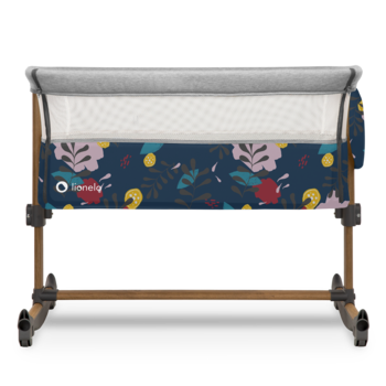 Ліжечко приставне Lionelo Leonie Blue Navy, синій - Pampik - 7