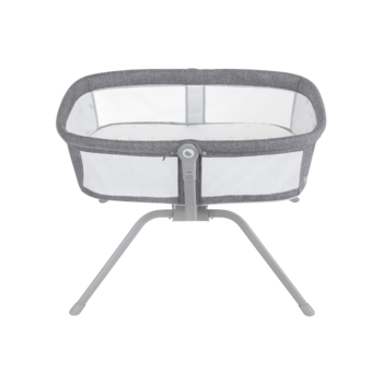 Кроватка приставная Lionelo Malin Grey Concrete, серый - Pampik