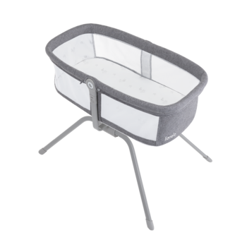 Кроватка приставная Lionelo Malin Grey Concrete, серый - Pampik - 3