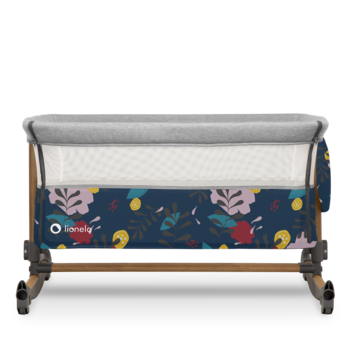 Ліжечко приставне Lionelo Leonie Blue Navy, синій - Pampik - 9