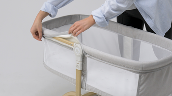 Кроватка приставная Lionelo Malin Grey Concrete, серый - Pampik - 7