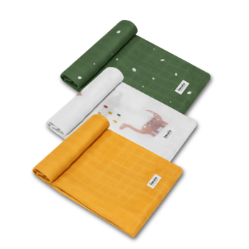 Пелюшка Lionelo Dino Bamboo Box Multicolor, різнокольоровий, 3 шт. - Pampik - 5