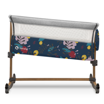 Ліжечко приставне Lionelo Leonie Blue Navy, синій - Pampik - 5