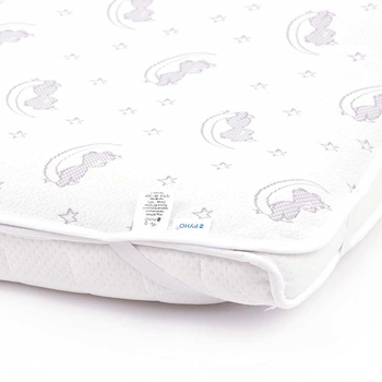 Наматрацник-поверхня Руно Ведмедики, непромокальний, жаккард, 120х60 см, білий (927МЖ) - Pampik - 4