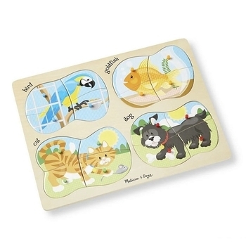 Дерев'яні пазли 4 в 1 Melissa&Doug Домашні тварини (MD9861) - Pampik