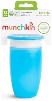 Чашка-непроливайка Munchkin Miracle 360 з кришкою, 296 мл, блакитний (51858) - Pampik - 6