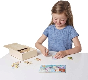 Набор из 4 пазлов в коробке Melissa&Doug Сказочные друзья (MD9520) - Pampik - 9