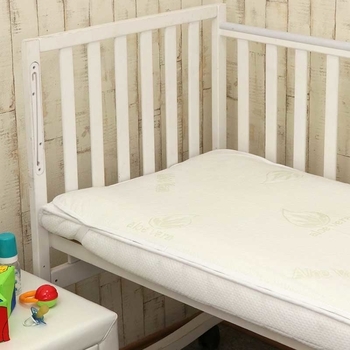 Наматрацник-поверхня Руно Aloe Vera, водонепроникний, жаккард, 120х60 см, молочний (927Aloe Vera) - Pampik - 7