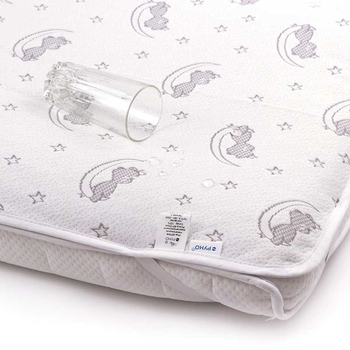 Наматрацник-поверхня Руно Ведмедики, непромокальний, жаккард, 120х60 см, білий (927МЖ) - Pampik - 5