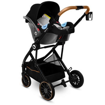 Універсальний візочок 3 в 1 Lionelo Riya 3in1 Black Onyx, чорний - Pampik - 3