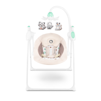 Крісло-гойдалка Lionelo Robin Beige, бежевий - Pampik - 7