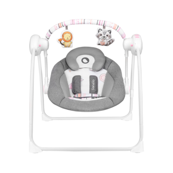 Крісло-гойдалка Lionelo Ruben Grey Rose, сірий - Pampik - 2