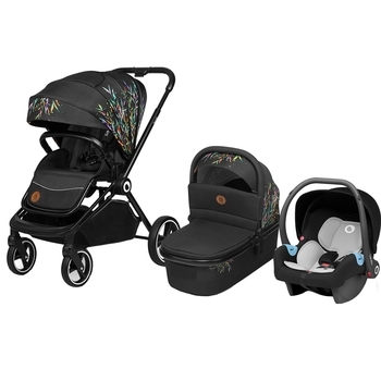 Універсальний візочок 3 в 1 Lionelo Mika Dreamin', чорний - Pampik