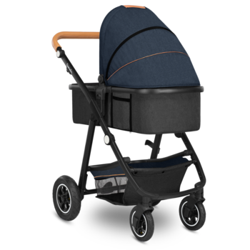 Універсальна коляска 2 в 1 Lionelo Amber 2 Blue Navy, темно-синій - Pampik - 4