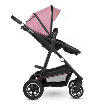 Універсальний візочок 2 в 1 Lionelo Amber Pink Rose, рожевий - Pampik - 8