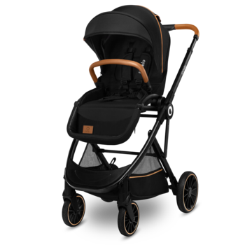 Універсальний візочок 2 в 1 Lionelo Riya 2in1 Black Onyx, чорний - Pampik - 2
