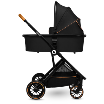 Універсальний візочок 3 в 1 Lionelo Riya 3in1 Black Onyx, чорний - Pampik - 8