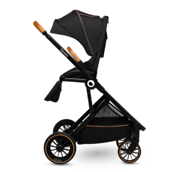 Універсальний візочок 2 в 1 Lionelo Riya 2in1 Black Onyx, чорний - Pampik - 14