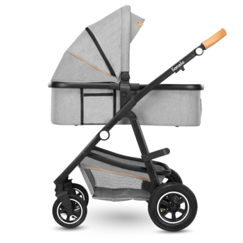 Універсальна коляска 2 в 1 Lionelo Amber 2 Grey Stone, світло-сірий - Pampik - 4
