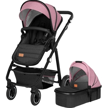 Універсальний візочок 2 в 1 Lionelo Amber Pink Rose, рожевий - Pampik