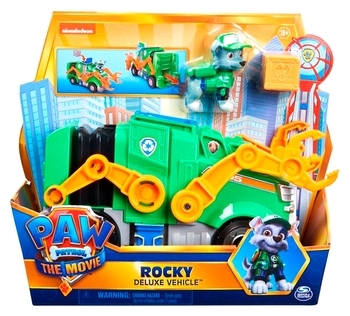 Игровой набор Щенячий патруль в кино: Спасательный автомобиль с водителем Рокки (SM16776/8821) - Pampik