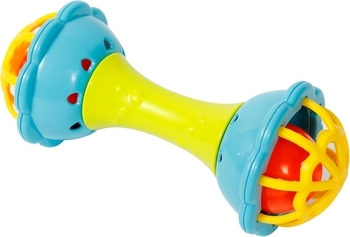 Игрушка-погремушка Lindo Гантеля, салатовый с голубым (Б 347) - Pampik - 2