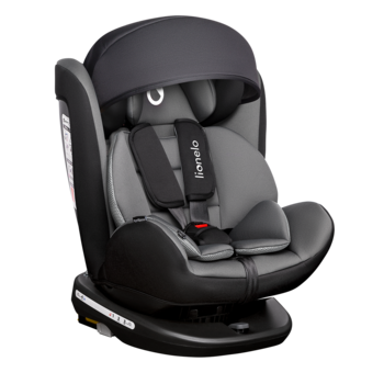 Автокресло Lionelo Bastiaan Grey, black base, серый - Pampik - 7