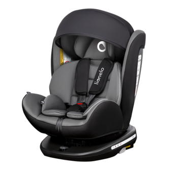 Автокресло Lionelo Bastiaan Grey, black base, серый - Pampik - 2