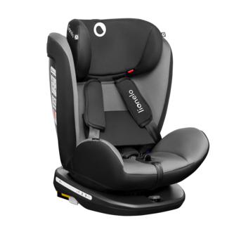 Автокресло Lionelo Bastiaan Grey, black base, серый - Pampik - 10