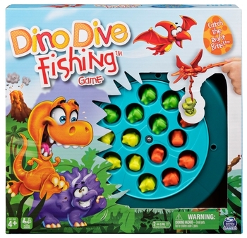 Настільна гра Spin Master Весела рибалка. Динозаврики (SM98269/6061077) - Pampik