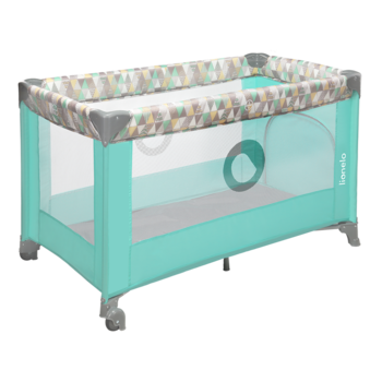 Манеж Lionelo Stefi Green Mint Multicolor, мятный - Pampik