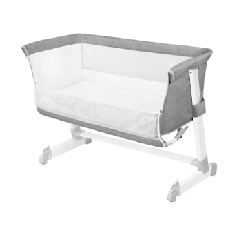 Кроватка приставная Lionelo Theo Concrete, серый - Pampik - 13