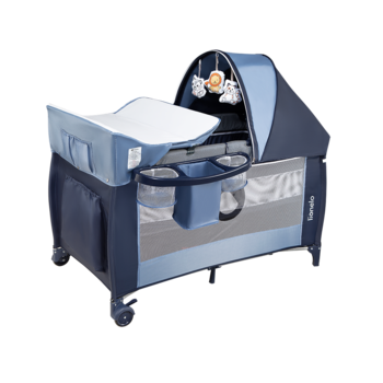 Ліжечко-манеж Lionelo Sven Plus Blue Navy, синій - Pampik - 4
