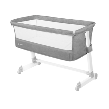 Кроватка приставная Lionelo Theo Concrete, серый - Pampik - 15