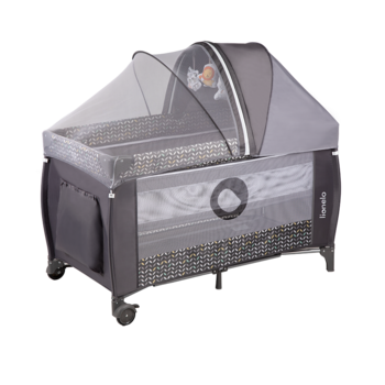 Ліжечко-манеж Lionelo Sven Plus Grey Scandi, сірий - Pampik - 8