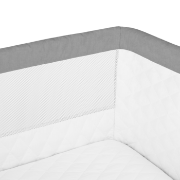 Кроватка приставная Lionelo Theo Concrete, серый - Pampik - 18