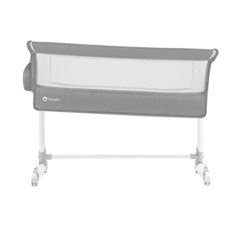 Кроватка приставная Lionelo Theo Concrete, серый - Pampik - 6