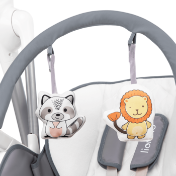 Крісло-гойдалка для годування 2 в 1 Lionelo Niles Grey, сірий - Pampik - 8