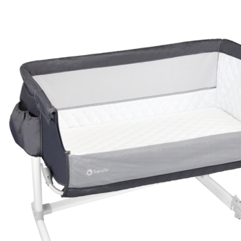 Ліжечко приставне Lionelo Theo Dark Grey, темно-сірий - Pampik - 9