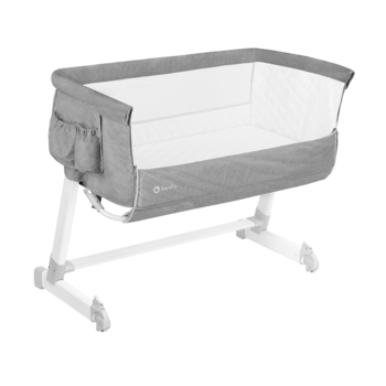 Кроватка приставная Lionelo Theo Concrete, серый - Pampik - 12