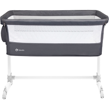Ліжечко приставне Lionelo Theo Dark Grey, темно-сірий - Pampik