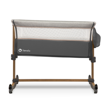 Ліжечко приставне Lionelo Leonie Grey Stone, темно-сірий - Pampik - 13