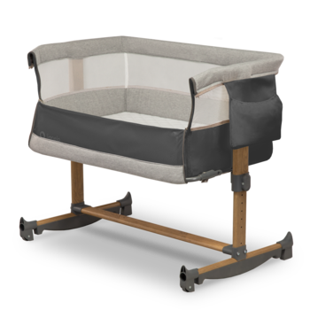 Ліжечко приставне Lionelo Leonie Grey Stone, темно-сірий - Pampik - 21