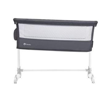 Ліжечко приставне Lionelo Theo Dark Grey, темно-сірий - Pampik - 12