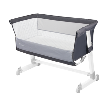 Ліжечко приставне Lionelo Theo Dark Grey, темно-сірий - Pampik - 8