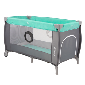 Ліжечко-манеж Lionelo Sven Plus Turquoise Grey, бірюзовий - Pampik - 6